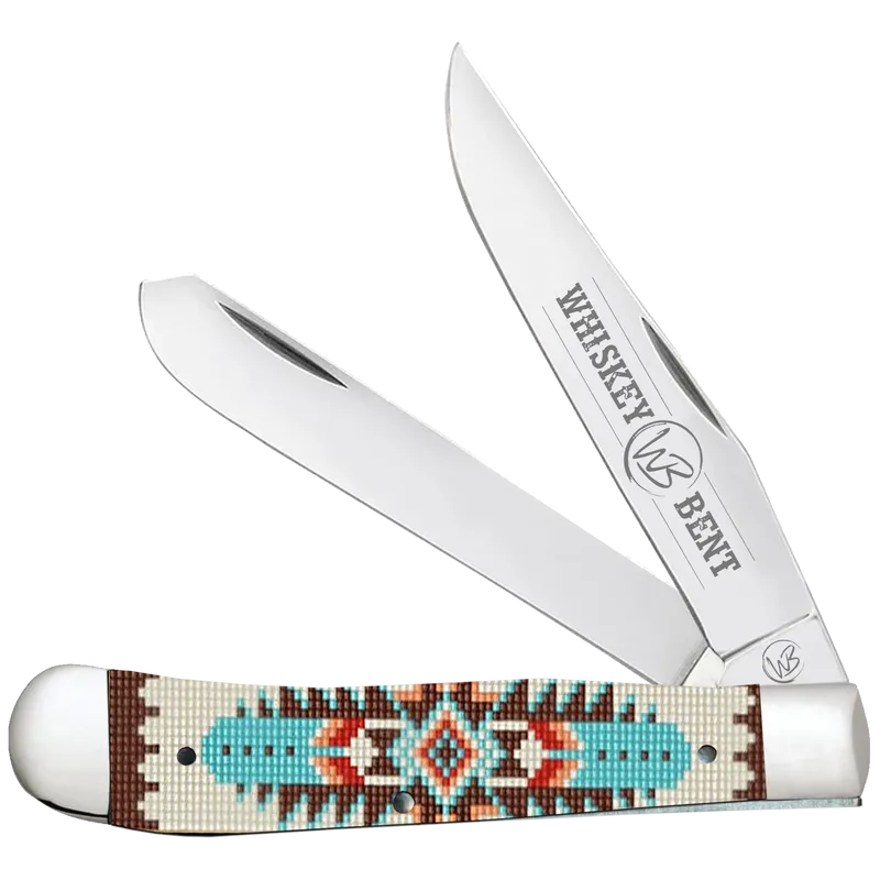 Whiskey Ranch Turquoise Bead Trapper Knife - WB11-01