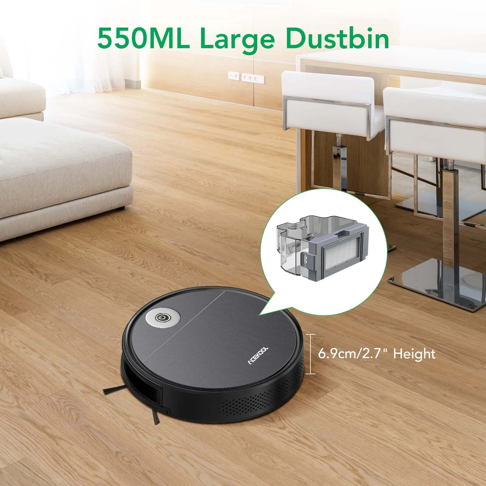 WHIZMAX Automatic Robot Vacuum CI1 Smart Strong Suction Cleaner