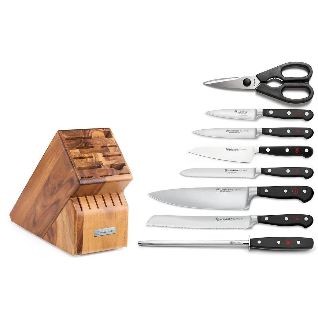 Wusthof Classic 9-piece Knife Block Set - Acacia