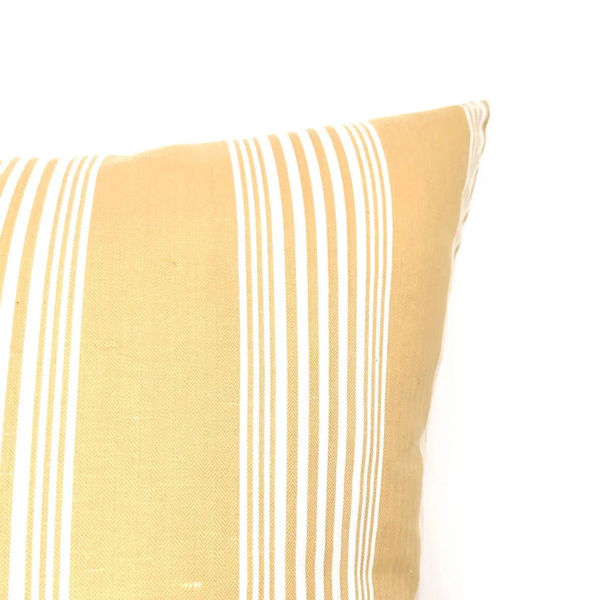 Yellow Traditional Stripe Throw Pillow Cover 22x22