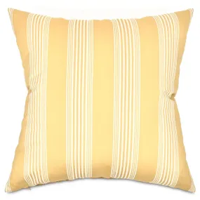 Yellow Traditional Stripe Throw Pillow Cover 22x22