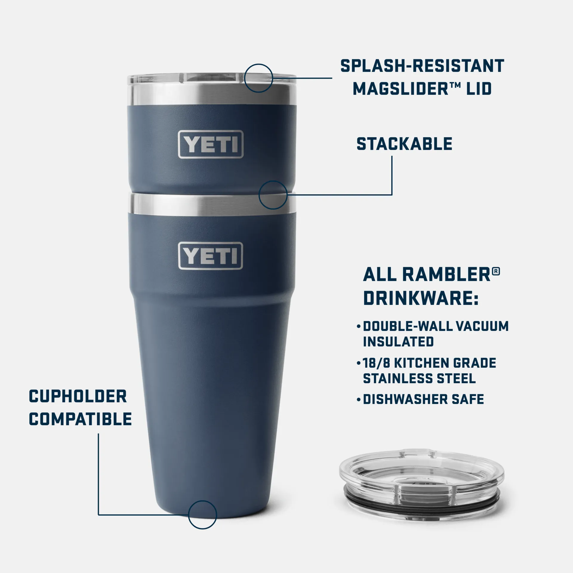 YETI - Rambler 30oz Stackable Cup w/ Magslider Lid